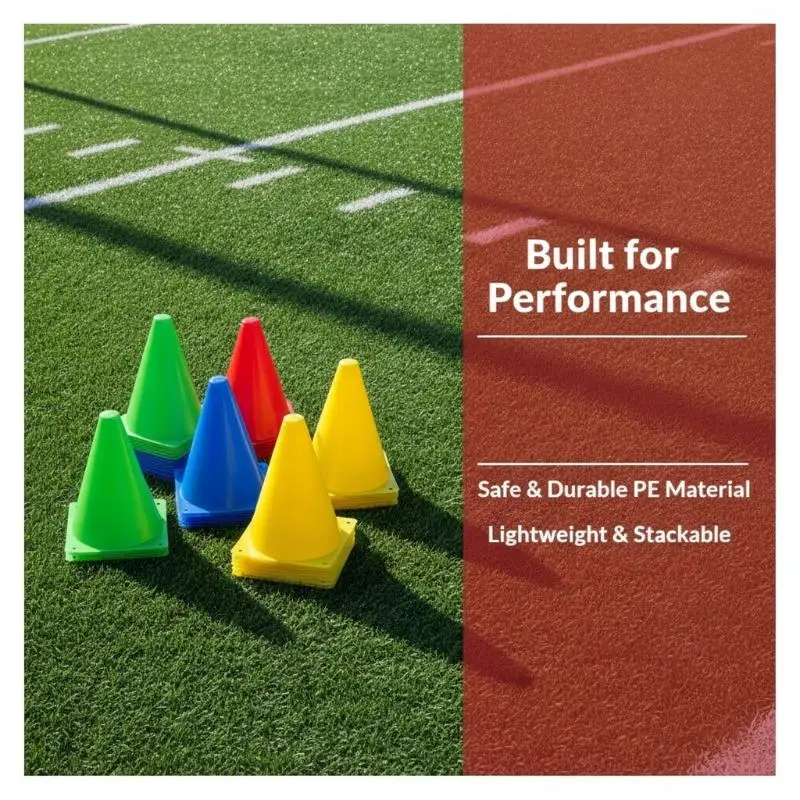 Sportmarkierungskegel für Jugendliche, 10 Stück, 18 cm, Trainingskegel für Fußball, Agility-Übungen, Outdoor-Übungsausrüstung – Detail 3