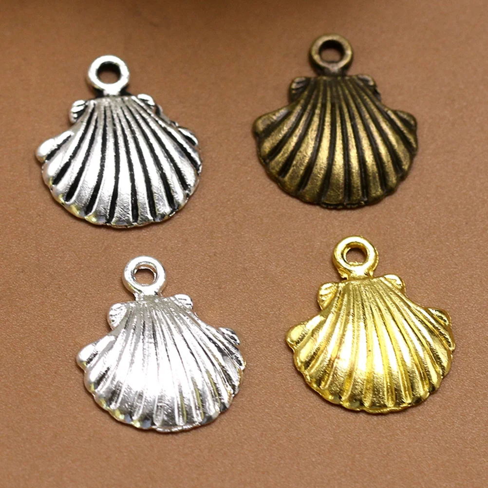 50 قطعة DIY صدف سبيكة قلادة جالبة للحظ صنع المجوهرات الاكسسوارات قلادة سوار خلخال الحرفية سبيكة قلادة سحر #3