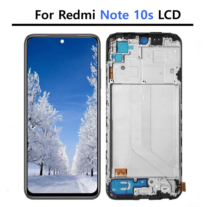 Tested LCD For Xiaomi Redmi Note 10S LCD Note10S M2101K7BG M2101K7BNY M2101K7BL Display Touch Screen Digitizer Assembly