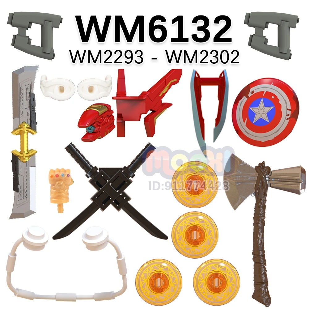 كتل WM WM6151 متوافقة مع شخصيات الحركة أجزاء مكعبات البناء ألعاب أطفال للأطفال WM6146 WM6132 WM6120 WM6119