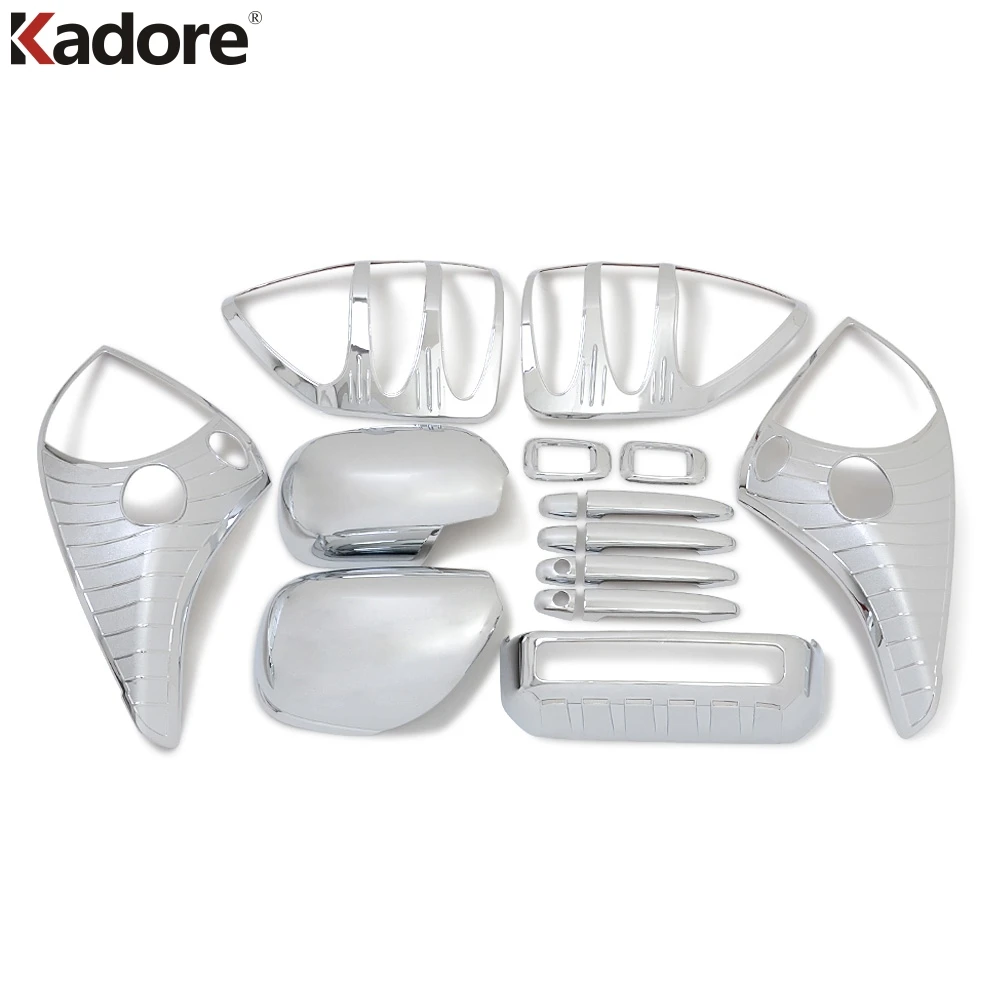 

For Toyota Land Cruiser Prado J120 2003-2008 Rearview Mirror Cover Head Light Lamp Taillight Trims Door Handle Cover Accessories