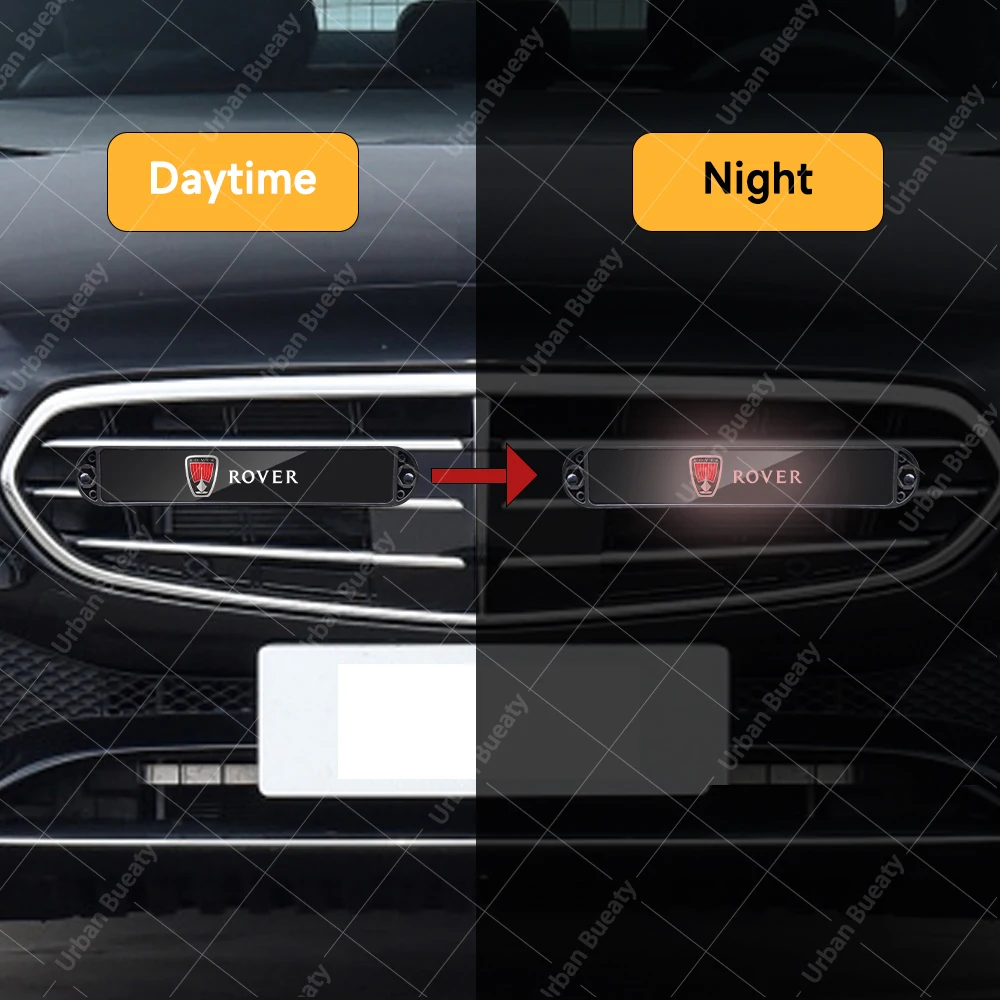 12V Car External Front Grille Trim Emblem Luminous LED Lights Badge For Rover 25 45 75 Tourer 200 400 CDV CityRover Commerce