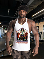 Muscle Fitness Clothes Men's Quick Drying Cross Shaped Vest Sports Hurdles Sleeveless Loose Sweatshirt Trendy Brand Camisole