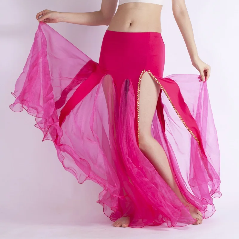 

2026 New loween Costume Split Square Dance Performance Belly Dance ow Chinese Ethnic Women's Stage Costume Summer