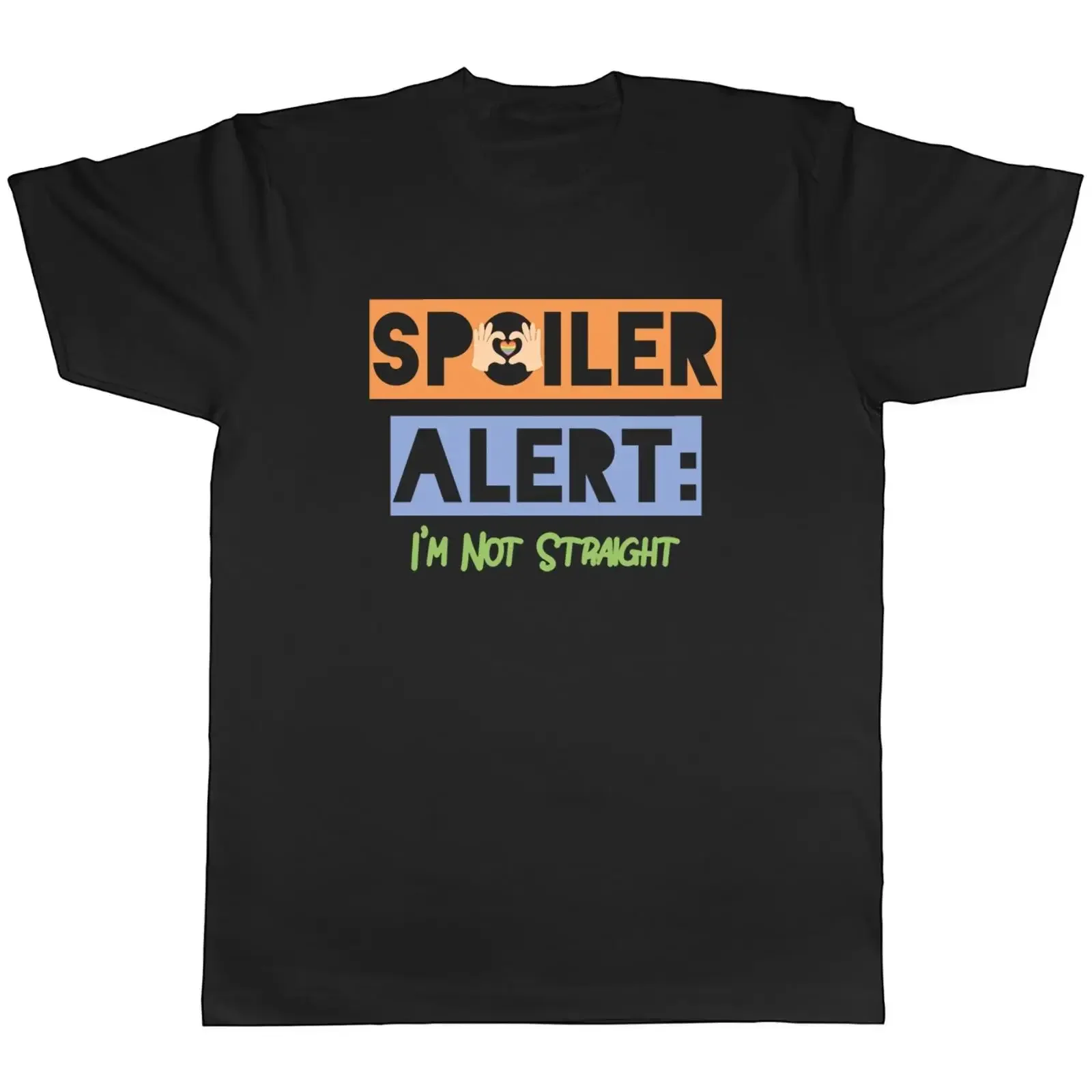 Spoiler Alert I'm Not Straight lustiges Gay Pride Herren T Shirt Geschenk Top vintage Washed Unisex Soft fashion graphic