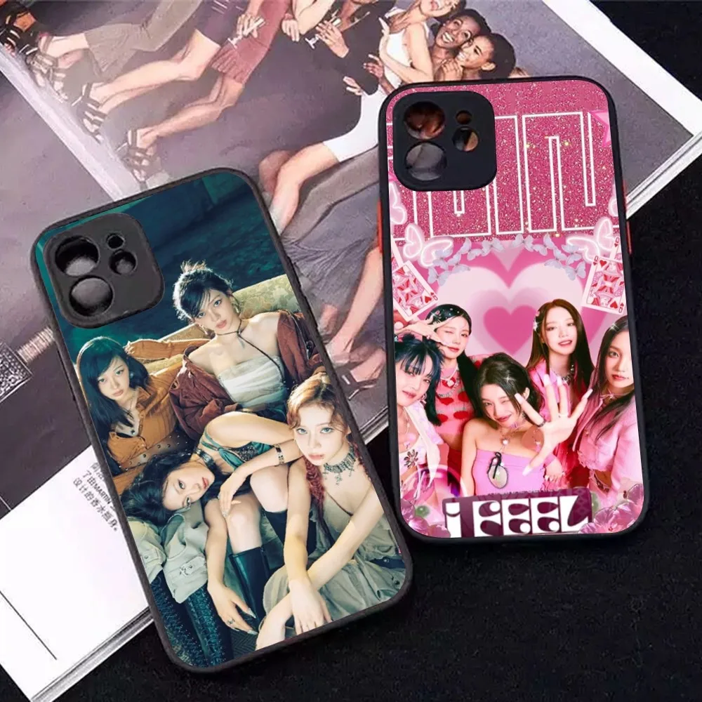 Kpop G-GIDLE I FEEL Beautiful Phone Case for iPhone 14 11 12 13 Mini Pro Max 8 7 Plus X XR XS MAX Translucent Matte Cover