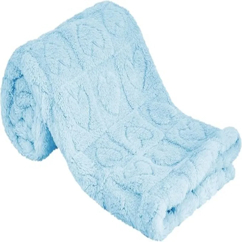 

Super Soft Baby Fleece Blanket: Warm & Cozy Jacquard Throw, Solid Colors - Multiple Options