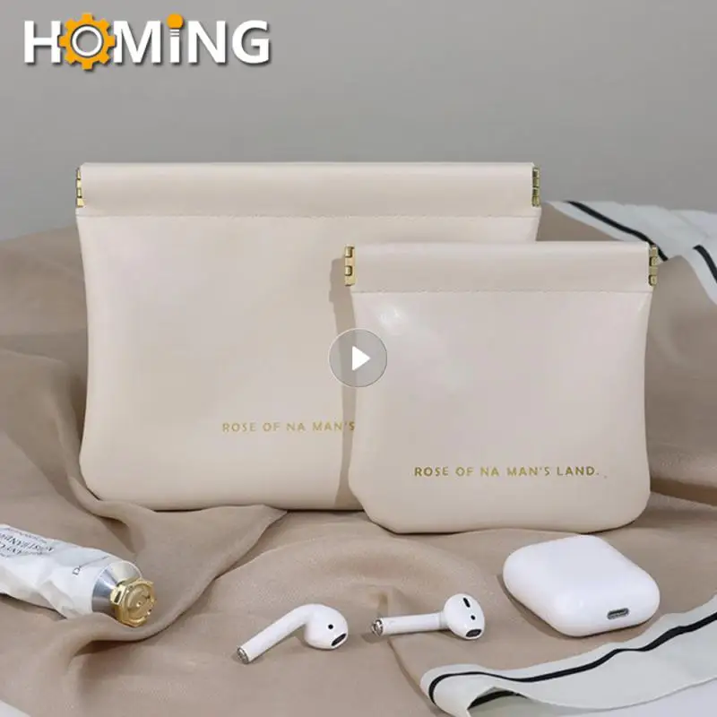 Borsa in pelle da 18/12cm cavo dati per il trucco borsa per cosmetici portatile fresca di grande capacità borsa per il lavaggio trapuntata borsa per