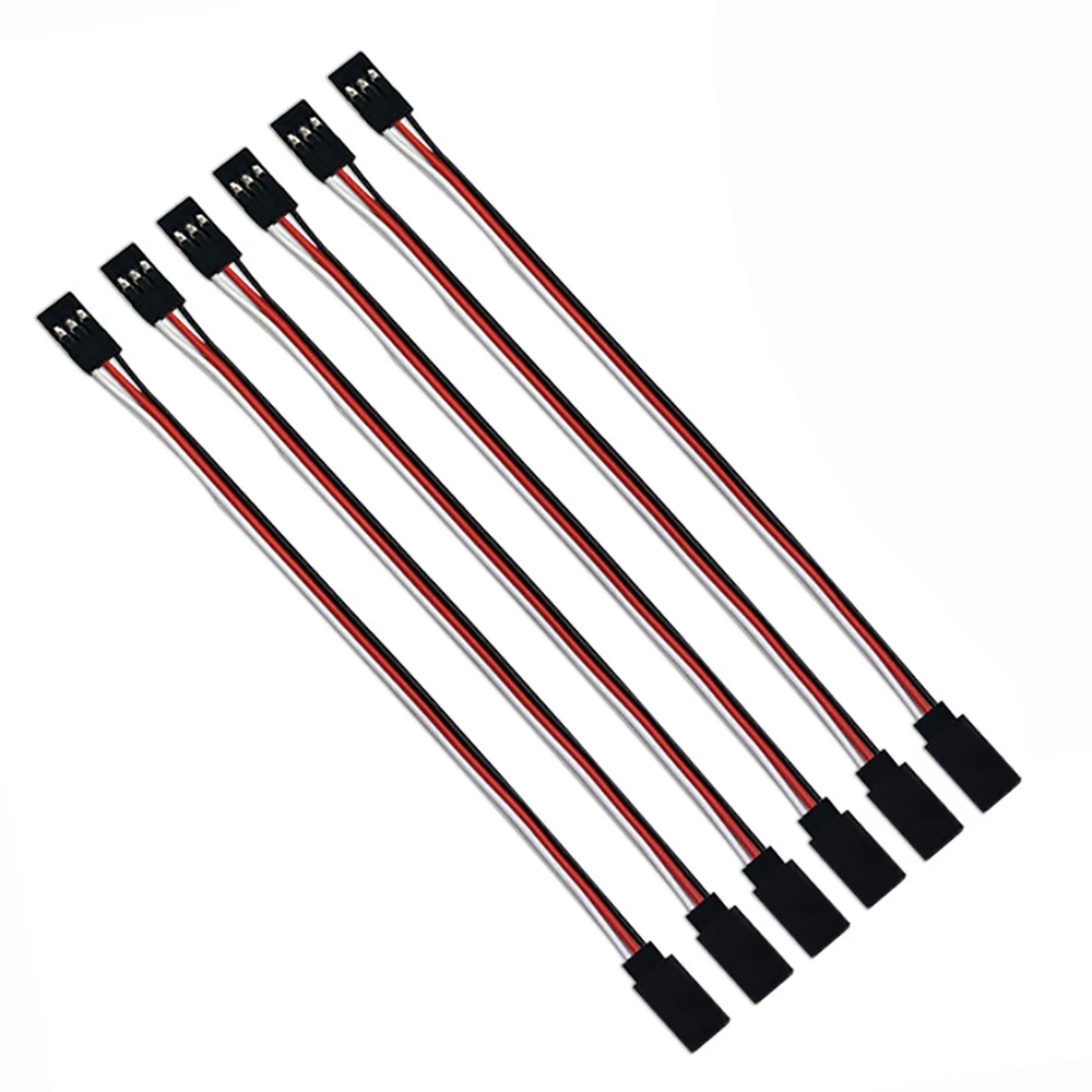 Droyuke 1 Buah 15/30/50Cm 1to1 1to 2 1 To 3 1 To 4 RC Servo Extension Wire Cable untuk Futaba JR Male To Female Model RC