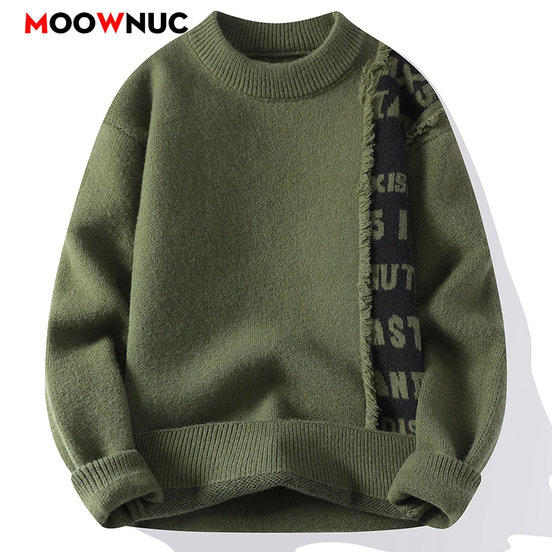 Sweater For Men Pullovers Men's Sweat-shirt Autumn Men's Clothing Spring Male Casual Streetwear Knit Fashion Hombre Warm Solid