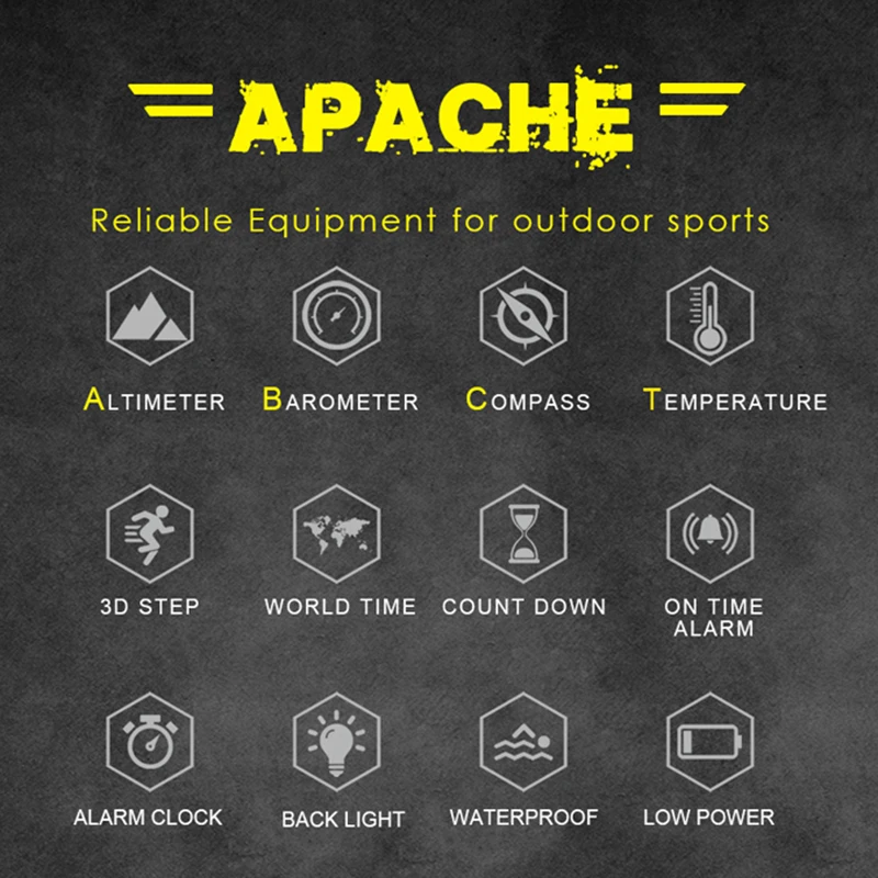 NORTH EDGE Watches For Men APACHE 50mm Outdoors Running Swimming Sports Mens Watch Altimeter Compass Waterproof 50M Reloj Hombre