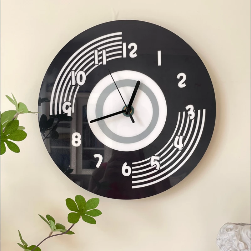 Modern Minimalist Art Decoration Wall Hanging Clock Music Room Artistic Creativity Home Decoration Silent Personality Wall Clock