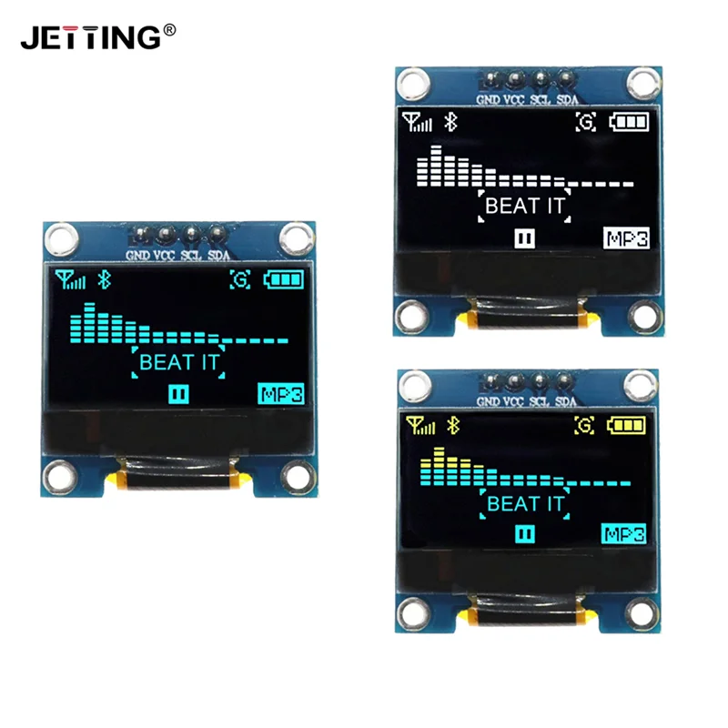 1PC 128X64 SSD1315 LCD Screen Board 0.96 Inch OLED IIC Serial Display Module GND VCC SCL SDA 0.96" For Arduino Black