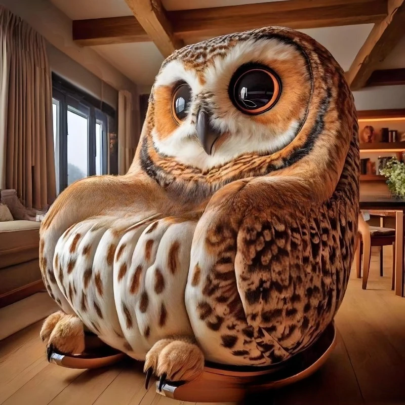 Internet celebrity owl sofa living room furniture two-dimensional sofa bedroom bed creative size apartment