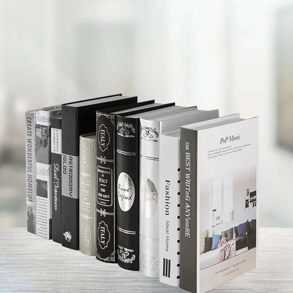 

Book Model Decoration Figurine Photography Props Desktop Office Fake Stacks Display