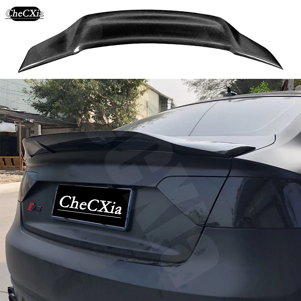 

Car Spoiler For Audi A5 B8 B8.5 8TA 8T3 2/4Door Sportback R Style Real Carbon Fiber Material Rear Spoiler Trunk Wing 2009-2016