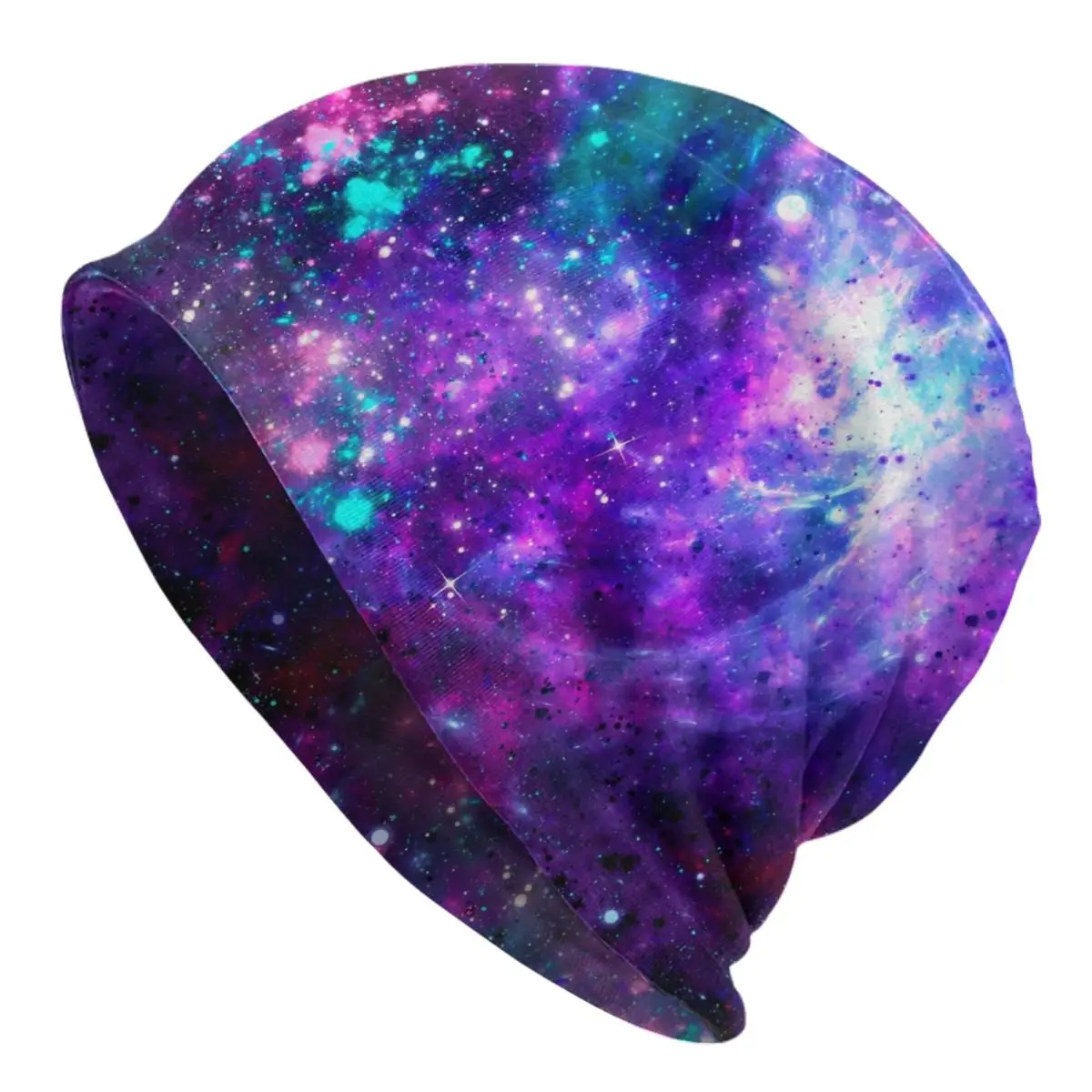 Cosmic Space Print Beanie Hats Fantasy Galaxy Bonnet Hats Men Women Unisex Trendy Kpop Knit Hat Winter Design Elastic Caps