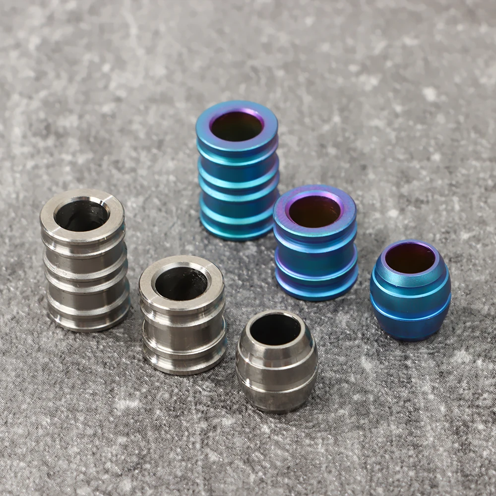 Colorful Titanium Alloy Knife Beads Paracord Umbrella Rope EDC Screw Thread Paracord Bead Zipper Accessories Outdoor Multi Tool