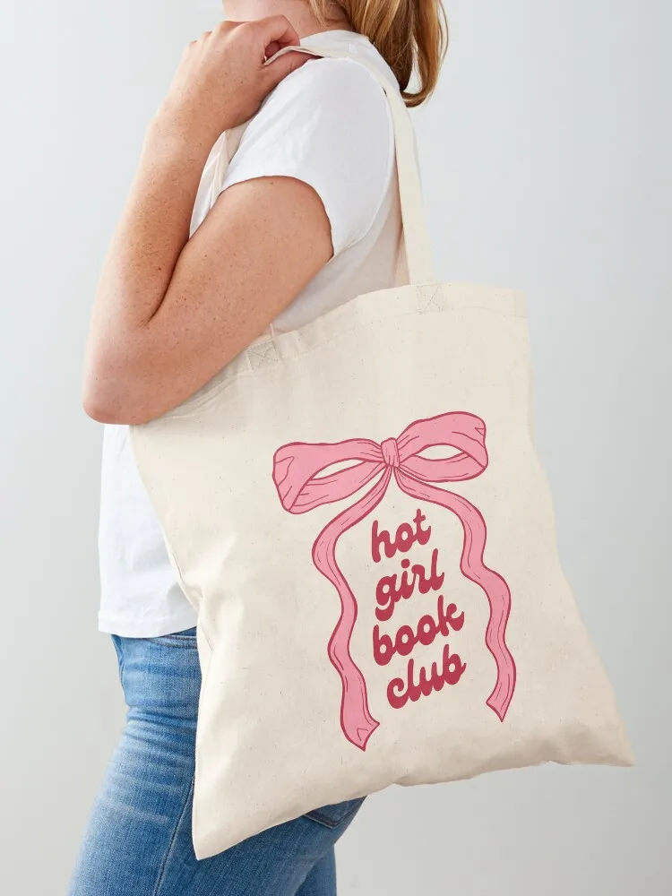 hot girl book club bow design Tote Bag custom tote bag tote bag shopper bags for women