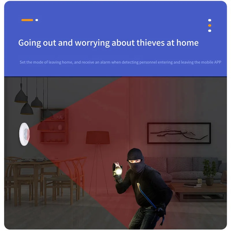 Zigbee Smart Human Presence Sensor Zero Fire Wire Connected Human Motion Sensor Sensor mit Diebstahlwarnung für Smart Home