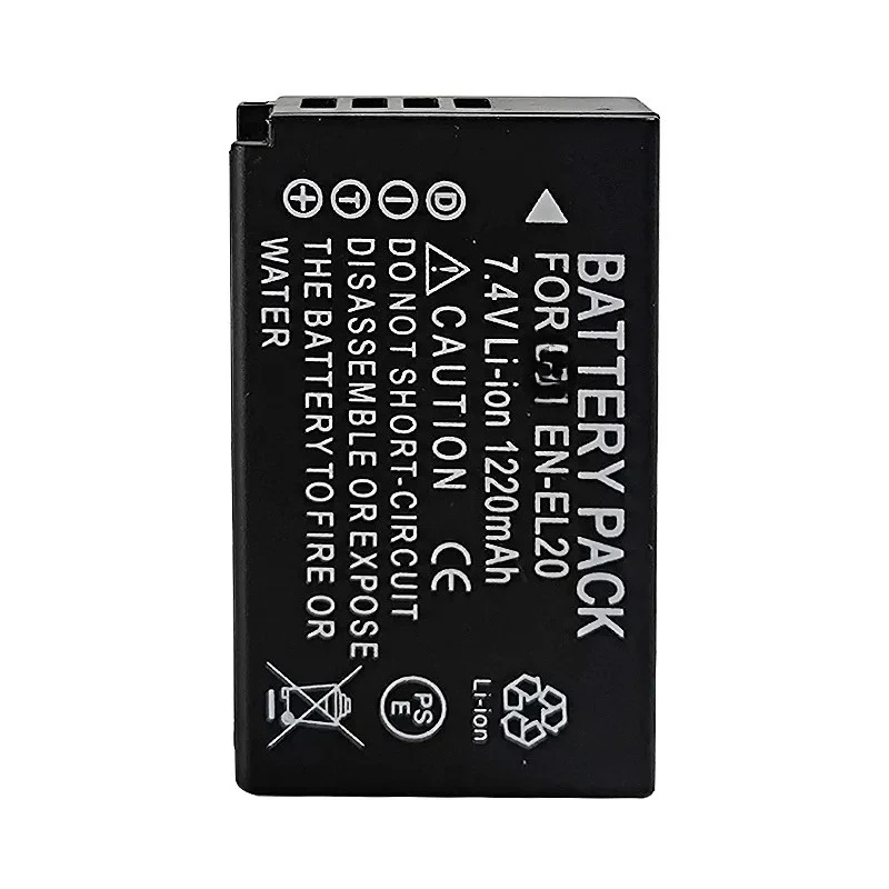 

1220mAh EN-EL20 EN-EL20A Batteries for P1000 DL24-500 for 1 J1 J2 J3 S1 V3 AW1 A 7.4V Battery