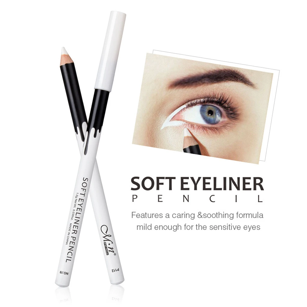 1-10 Pcs Menow P112 Silkworm Brightening White High Gloss Waterproof Eyeliner Pen Wholesale Makeup Cosmetic Gift for Women