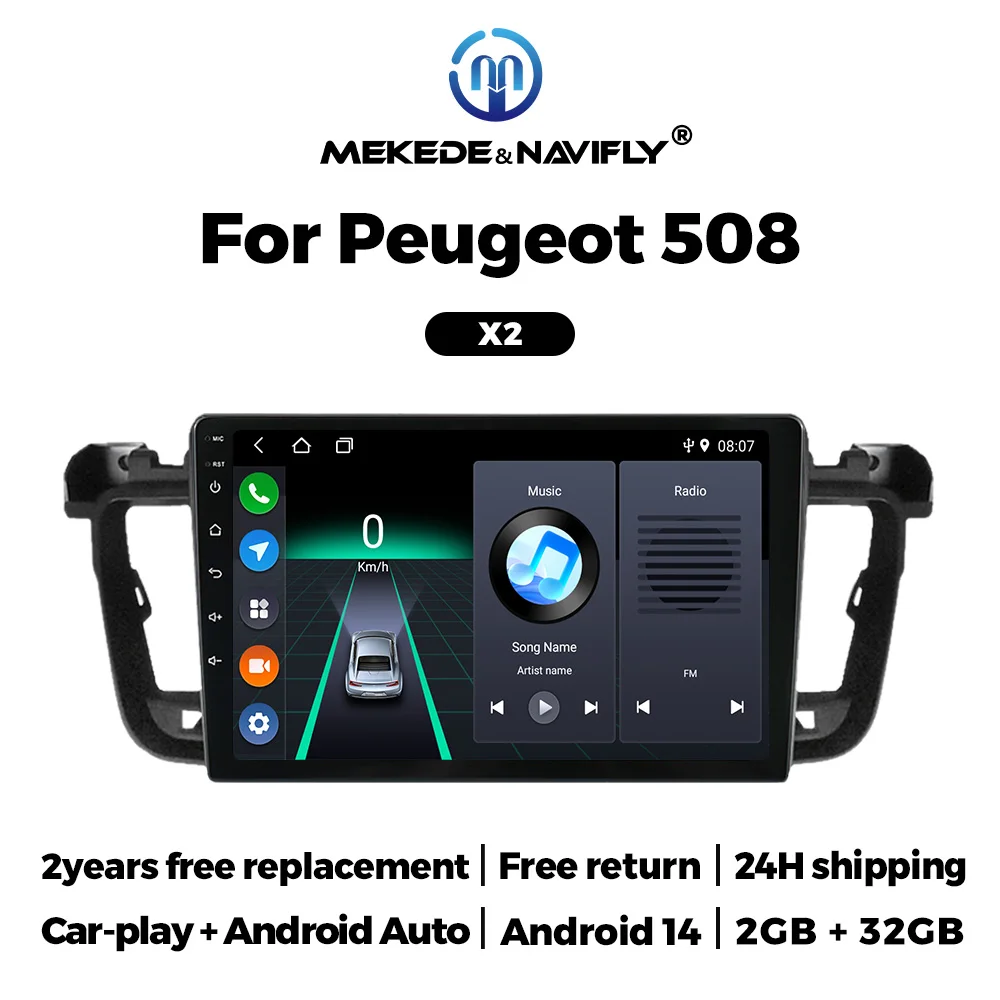 MEKEDE WIFI Audio für Peugeot 508 1 2011 2012 2013 2014 2015 2016 2018 Auto Radio Multimedia Video Player Carplay Auto Head Unit