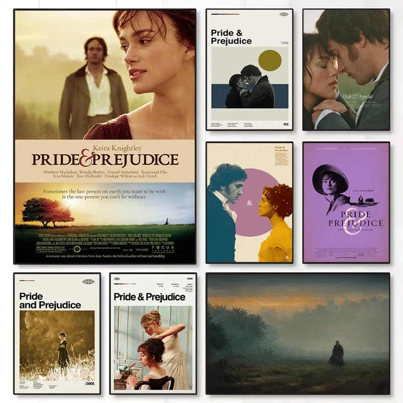 Classic Movie Pride & Prejudice Mr. Darcy in the Mist Aesthetic Vintage Film Poster Canvas Painting Wall Pictures Home Decor