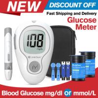 Blood Glucose Monitoring G-425-3 Diabetes Testing Machine Blood Sugar Meter Test Strips 5s Get Results Glucose Meter Complete