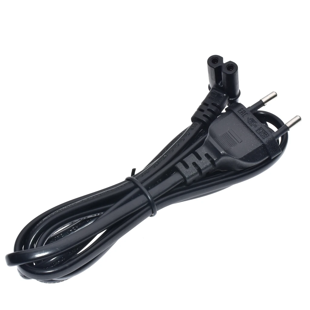 EU Schuko CEE7/16 to IEC C7(Figure 8) Right Angle-Down Angle AC Power Cord, Upward Downward Angled Figure 8(C7) Replacement Cord