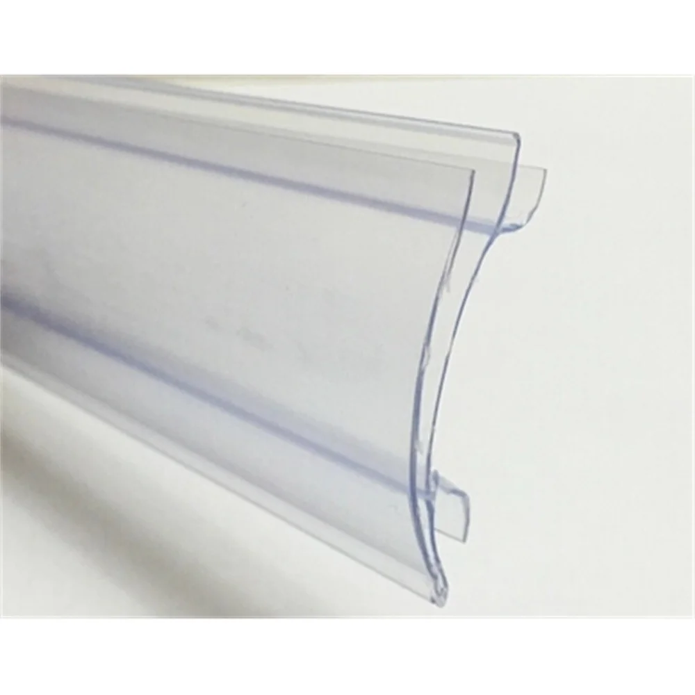 Supermarket Pvc Label Holder Arc Strip Shelf Protection Guardrail Pop Sign Tag Banner Holder Clip Strip Shelf Talker