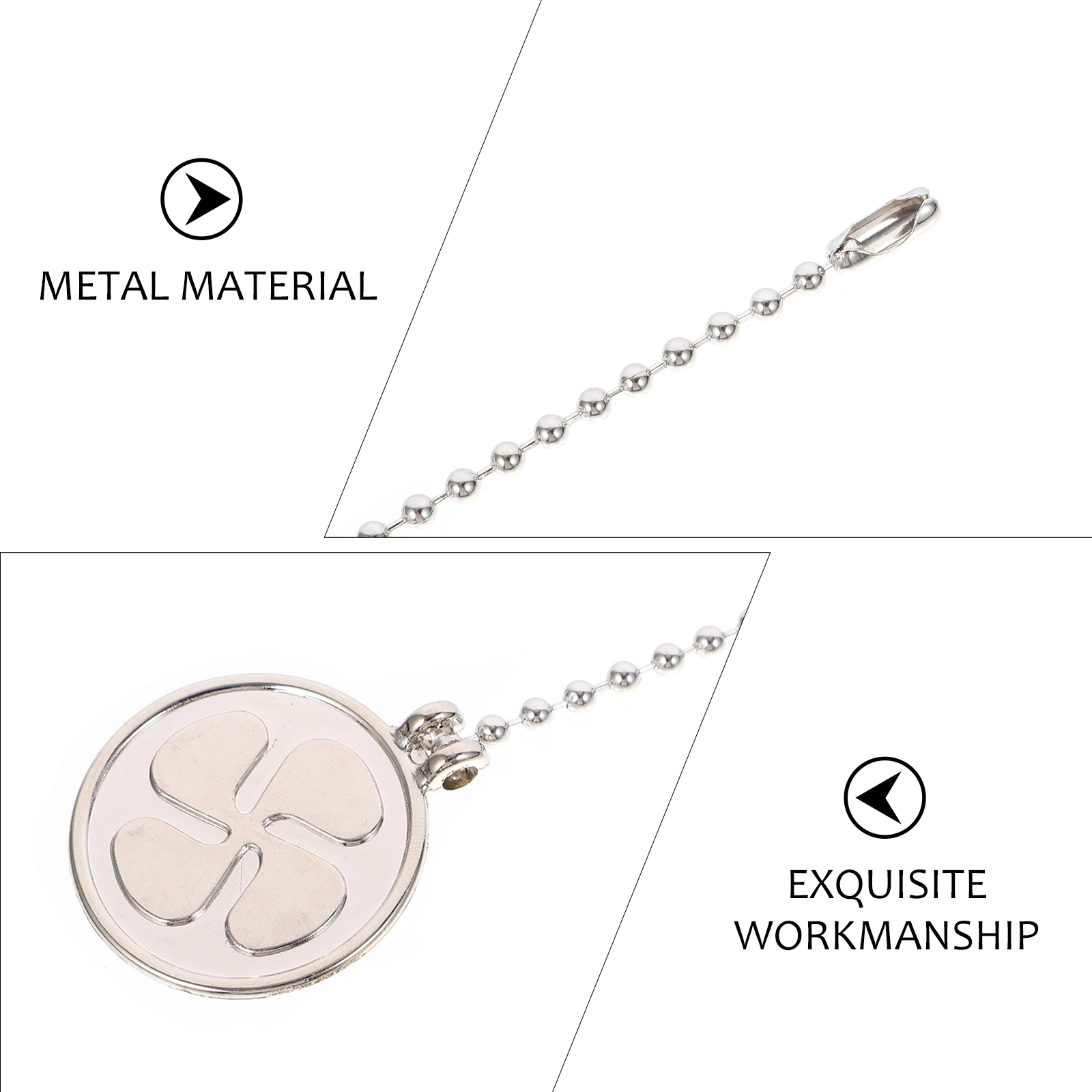 

2 Pcs Ceiling Fan Pendant Easy to Attach Pull Chain Light Bulb Exquisite Design Extension for Fixture Metal