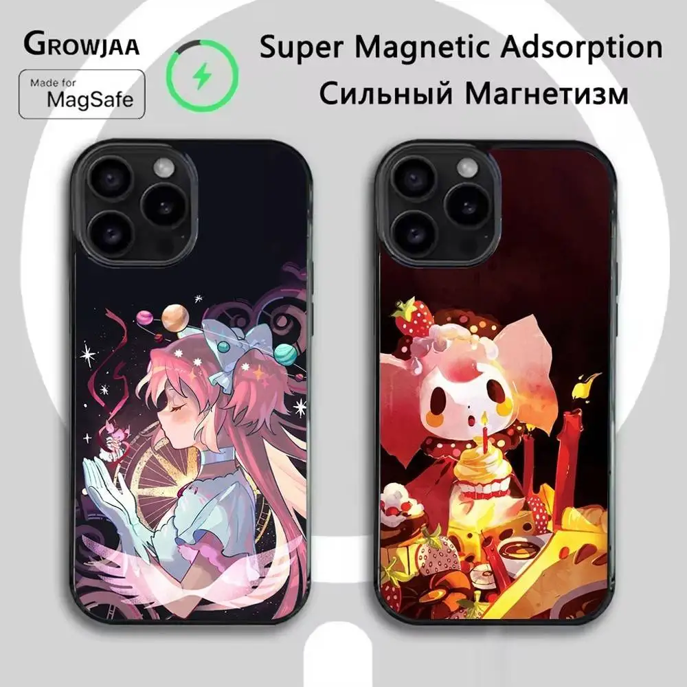 

M-Madoka M-Magica Magi Phone Case For iPhone 16e,16,15,14,13,12,11,Plus,Pro,Max,Mini Magsafe Magnetic Wireless Charging