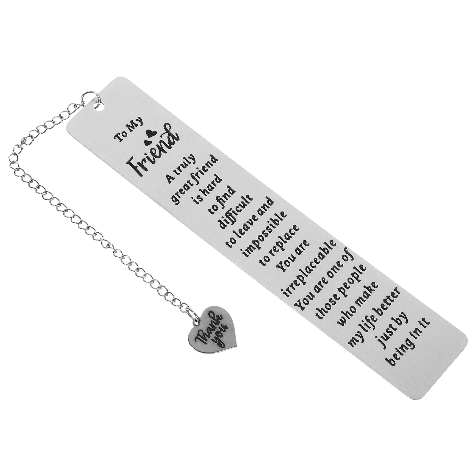 

Friend Gift Bookmark Stainless Steel Marker Bookmarks for Lovers Women Metal Student