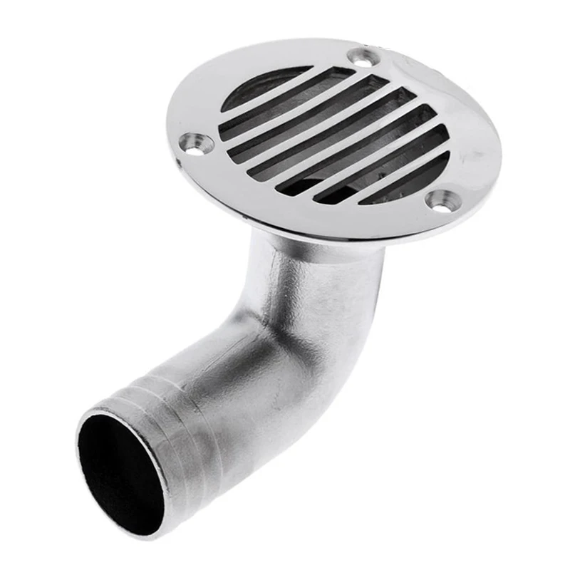 Marine Accessories 316 Stainless Steel Boat Deck Drain Scupper 90 Degree 38MM For Yacht Flatable Fishing Boat