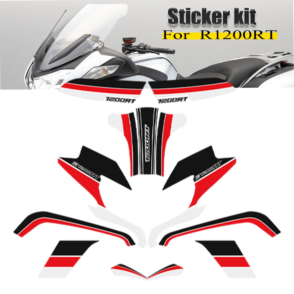 

For BMW R1200RT R1200 RT R 1200 Tank Pad Tail Panniers Luggage Cases Trunk Protector Knee Fairing Fender Stickers Decal Kit ﻿