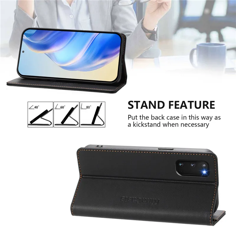 Luxury Anti-thef Wallet Flip Cover Phone Case For Samsung Galaxy S20 FE Ultra S10 S9 Lite S8 Plus S7 S6 Edge Leather Cases Coque