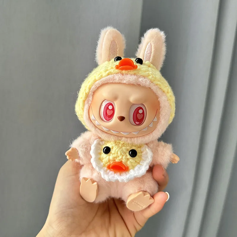 17cm Mini peluche vestiti per bambole accessori per abiti per la corea Kpop Exo Labubu II Idol Dolls Sitting Party salopette abbigliamento