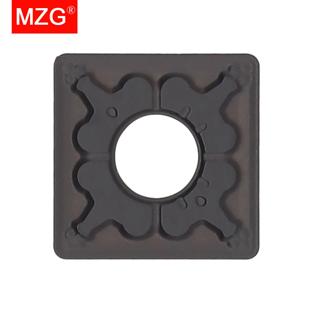 MZG CNC 10PCS SNMG 120404 120408 120412 ZC32S Lathe Tools Double Color CVD Coating Carbide Inserts for Hard Steel Machining