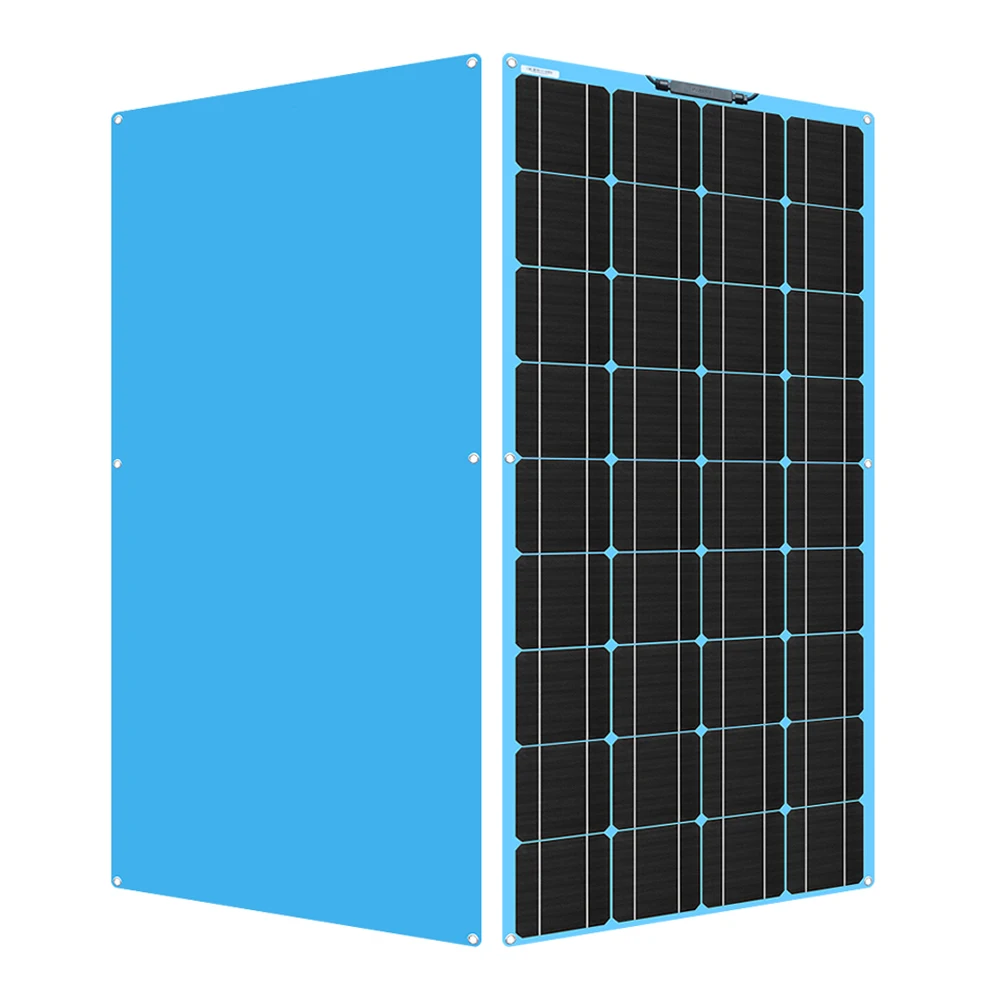 مجموعة اللوحة الشمسية كاملة 300 واط 12 فولت شاحن بطارية مرنة الطاقة الشمسية الطاقة في الهواء الطلق لسيارة RV البحرية تخييم 1000 واط 110 فولت 220 فولت