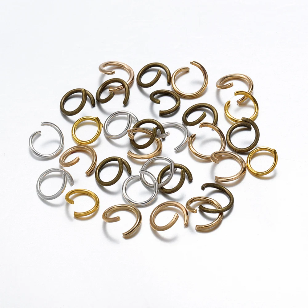 200pcs/Lot 4/5/6/7/8/9/10mm Copper Open Single Loops DIY Jewelry Findings Jump Rings & Split Ring for Jewelry Making Supplies