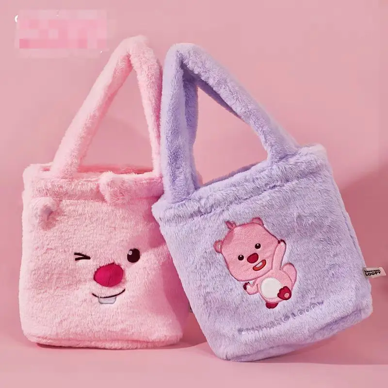 2024 New Ruby Plush Tote Bag Cute Soft cute shoulder Beaver Commuter Tote shoulder bag