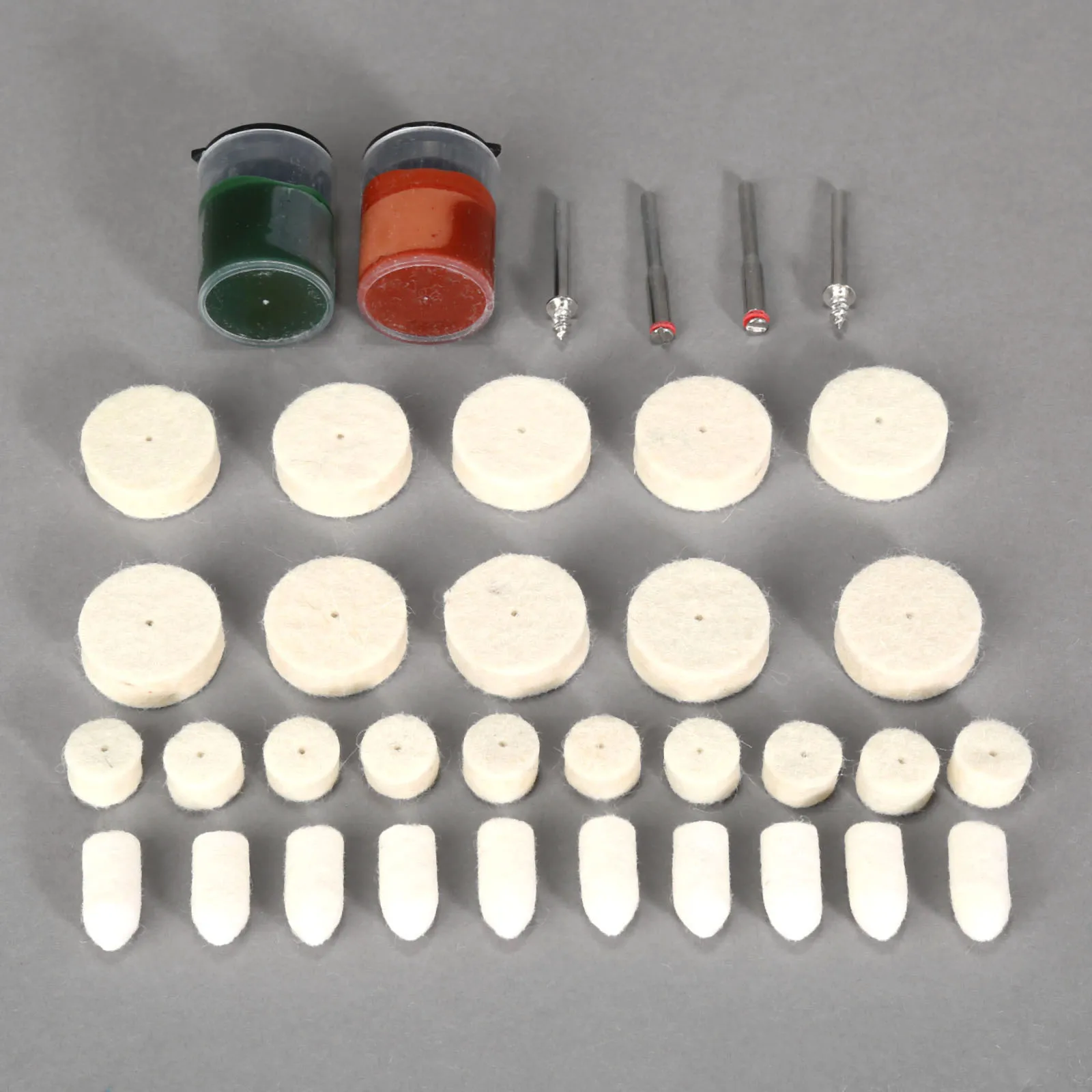 36 Teile/satz Weiche Filz Polieren Grat Polieren Räder Pinsel Polieren Pad Kits für Dremel Präzisions Werkzeuge Metall Jade Spiegel Polieren