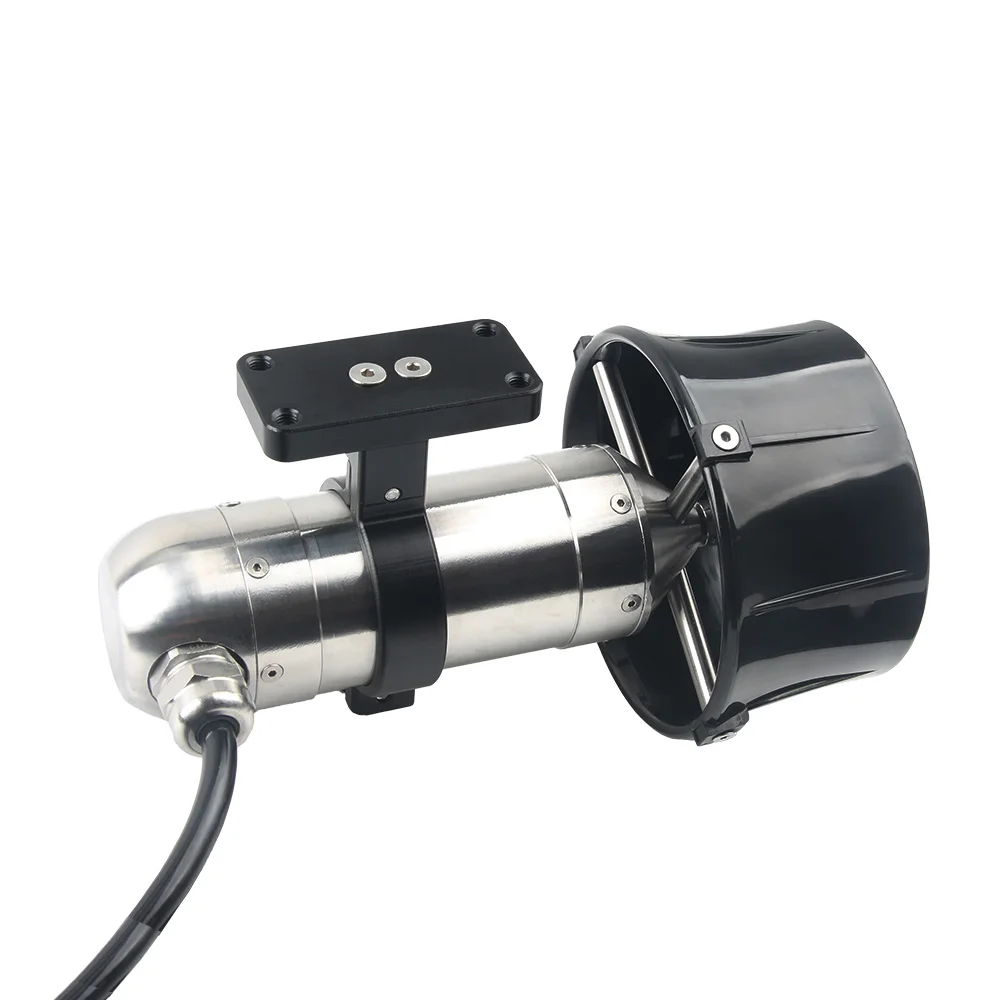 FATJAY KYI-8ET 24V/48V 8kg propulsor submarino de empuje, FOC ESC incorporado, carcasa de acero inoxidable 316 para tablero de pulpa de barco RC