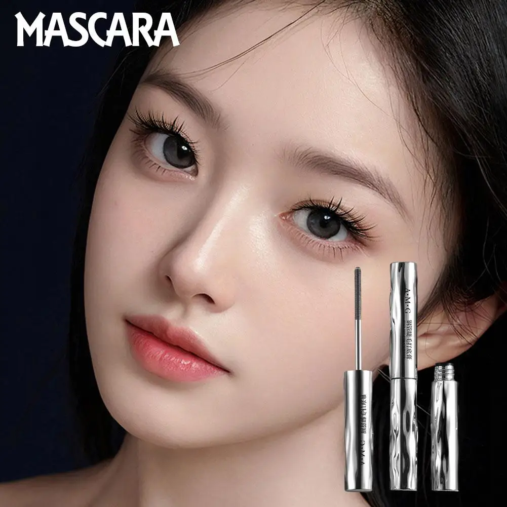 Metal Iron Lashes Mascara Waterproof Silk Fiber Mascara Black Long Curling Eyelash Extensions Non-clumping Eyes Makeup Cosmetics