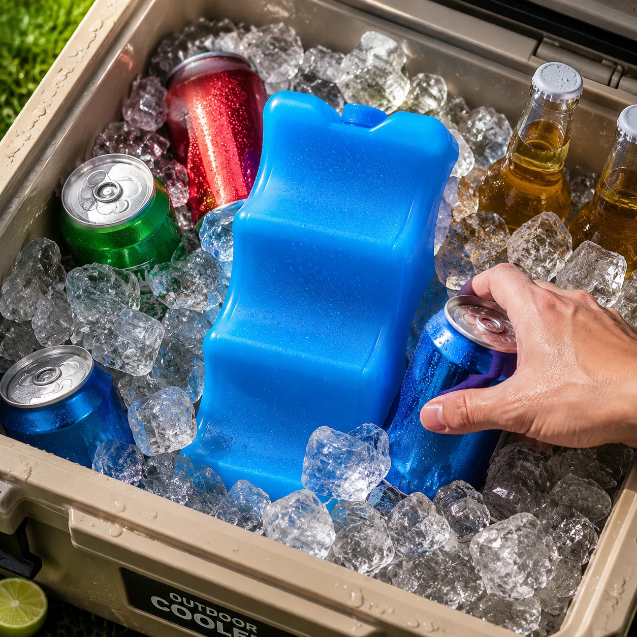 Reusable Ice Blocks Fresh Food Storage Picnic Travel Ice Blocks Water Injection Cooler Pack Gel Freezer Water Injection Fresh