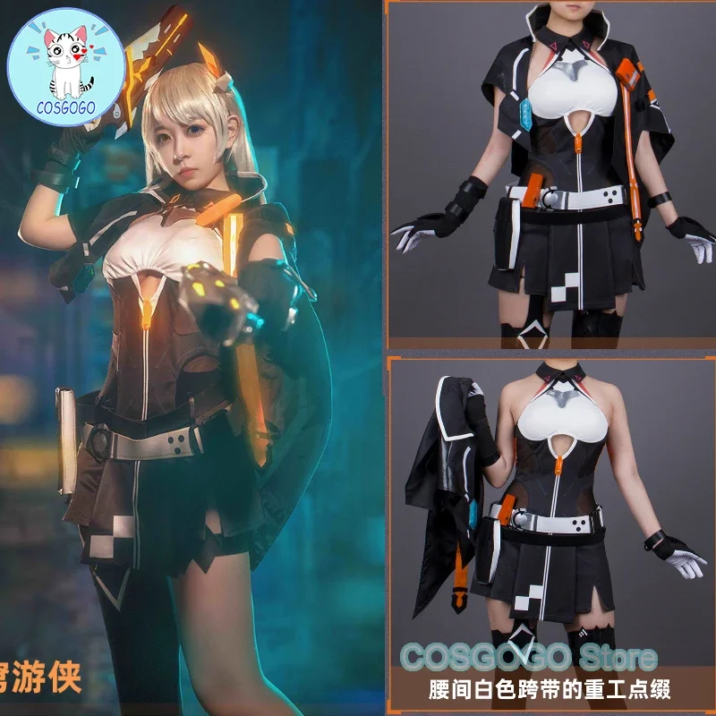 COSGOGO Honkai Impact 3 Kiana Kaslana TianQiongYouXia Battle Suit Sexy Dress Uniform Cosplay Costume Halloween Costume Wig Shoes