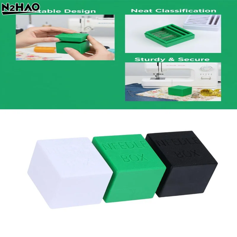 1PCS Travel  9 Slot Sewing Machine Needle Storage Box with 9 Compartments for Organized Craft Projects and Easy Access at Home