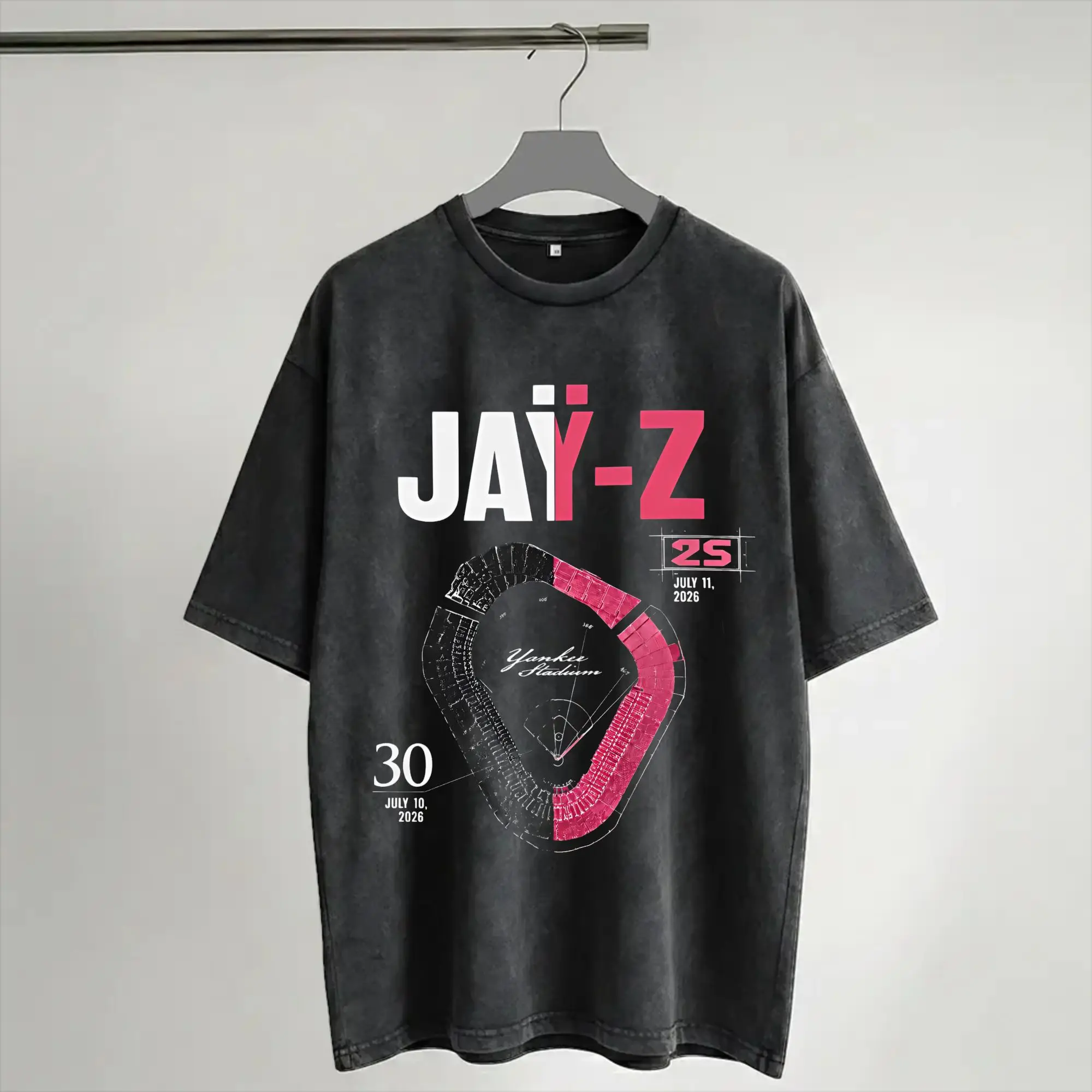 Jay Z 30th Reasonable Doubt 25th Blueprint JAŸ-Z 30 Tour  T Shirt Hip Hop Washed Short Sleeve T-Shirt for Men Women Streetwear