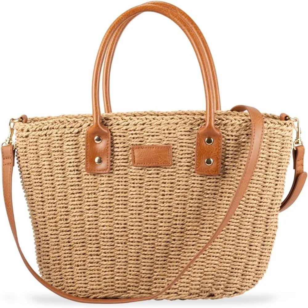 

Straw Bag for Women - Handmade Women's Straw Purse Bag - Perfect for Summer Vacation Beach Tote